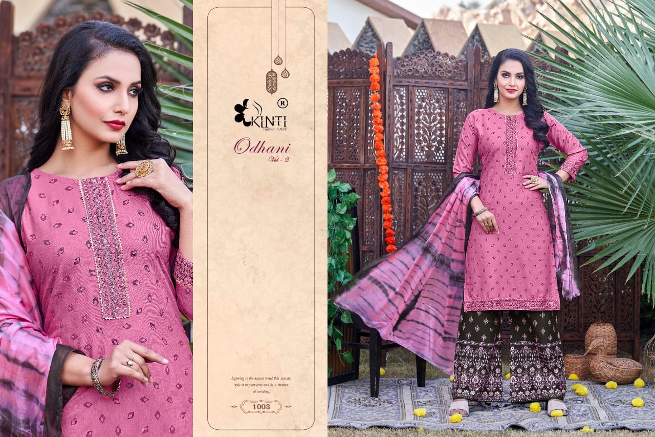 Kinti Odhani Vol 2 Wholesale Readymade Plazzo Suits Catalog